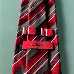 Alfani Bold Red and Black Striped Tie never worn